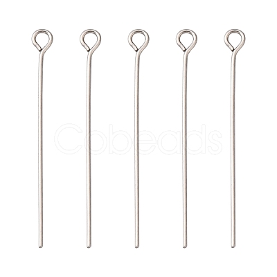 Tarnish Resistant 304 Stainless Steel Eye Pin X-STAS-R045-35mm-1