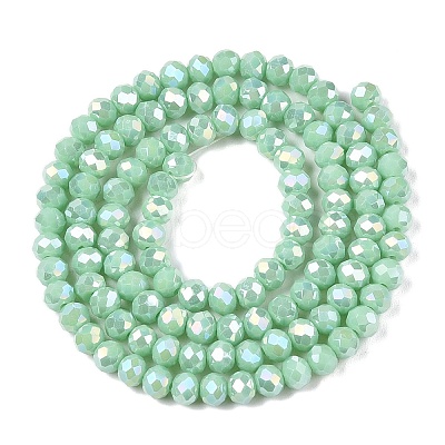 Electroplate Glass Beads Strands EGLA-A044-P4mm-B14-1