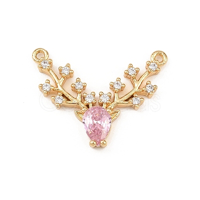 Brass Micro Pave Cubic Zirconia Pendants KK-F919-29G-1