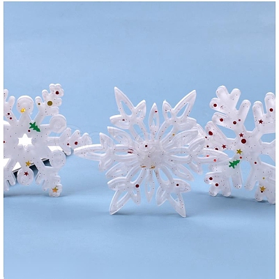 Christmas DIY Snowflake Silicone Pendant Molds DIY-P006-31-1