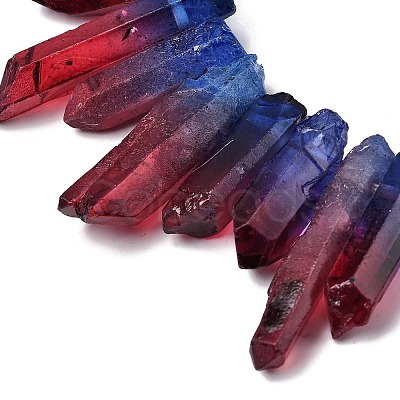 Two Tone Natural Quartz Crystal Beads Strands G-Z131-K01-02-1