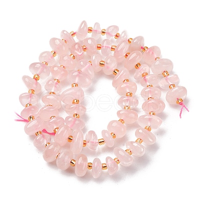 Natural Rose Quartz Beads Strands G-RM250109-A17-1