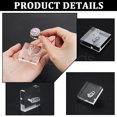 Acrylic Single Ring Display Stands RDIS-WH0007-13A-1