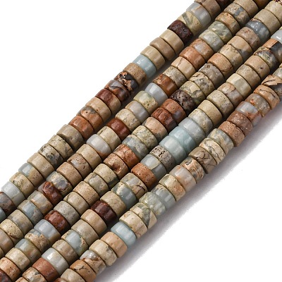 Natural Shoushan Stone Beads Strands G-L624-I10-2x4mm-1
