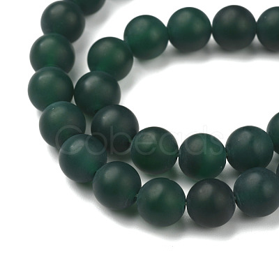 Natural Green Onyx Agate Beads Strands G-P001-16-1