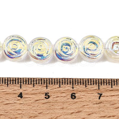 Electroplate Baking Paint Transparent Glass Beads Strands GL-CBA2ED2-05F-1