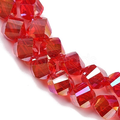 Electroplate Transparent Glass Beads Strands EGLA-B011-02A-AB01-1