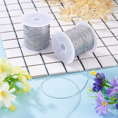 2 Rolls Round PET Metallic Thread MCOR-TADJ0001-01D-02-1