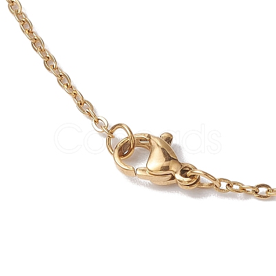Christmas Theme Flower Glass Seed Beads & Rhinestone Pendant Necklaces NJEW-MZ00045-1