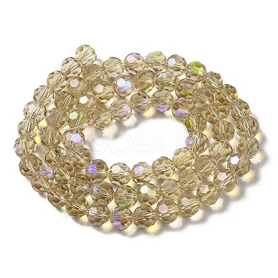 Electroplate Transparent Glass Beads Strands X-EGLA-A035-T10mm-L22-1