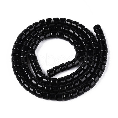 Opaque Solid Color Glass Beads Strands GLAA-N065-4x4mm-C10-1