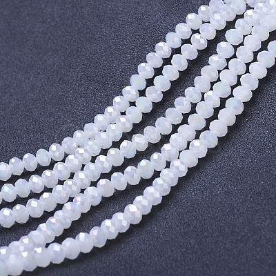 Electroplate Glass Beads Strands EGLA-A034-J8mm-B07-1