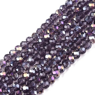 Electroplate Glass Beads Strands EGLA-A044-T2mm-B15-1