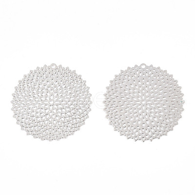 Rack Plating Brass Filigree Pendants KKC-T001-64P-1