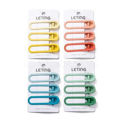 Spray Painted Alloy Alligator Hair Clips Set PHAR-F009-03B-1