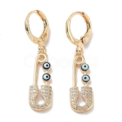 Golden Brass Dangle Leverback Earrings EJEW-L269-016G-01-1