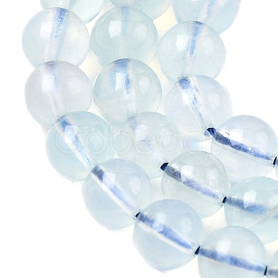 Natural Aquamarine Beads Strands G-G344-A07-6mm-1