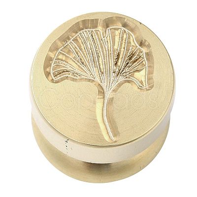 Golden Tone Round Wax Seal Brass Stamp Heads LS-AJEW-M040-01G-N-1
