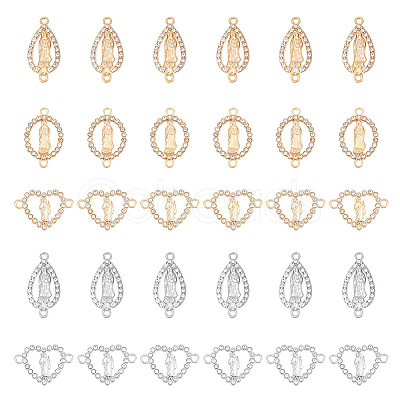 50pcs 5 styles Religion Alloy Connector Charms FIND-UN0002-29-1
