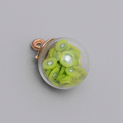 Transparent Glass Globe Pendants GLAA-WH0026-01E-1
