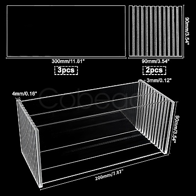 Acrylic Divider Board TOOL-WH0016-93-1