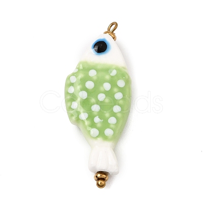 Handmade Porcelain with 304 Stainless Steel Pendants SA-CBA2018-05G-03-1