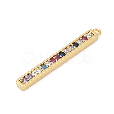 Brass Micro Pave Cubic Zirconia Pendants KK-G526-10G-1