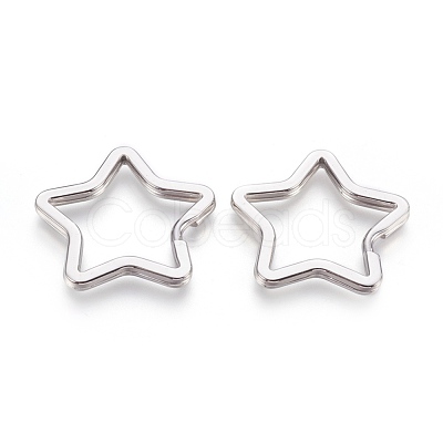 Tarnish Resistant 304 Stainless Steel Split Key Rings STAS-P212-04P-1