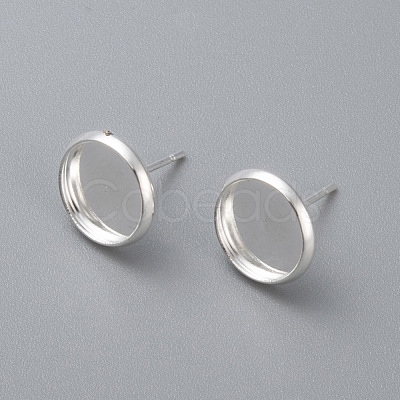 304 Stainless Steel Stud Earring Settings STAS-K131-A-01S-1