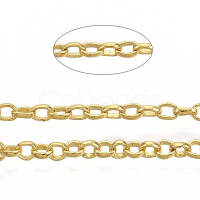 Soldered Brass Coated Iron Rolo Chains CH-S125-08A-G-1