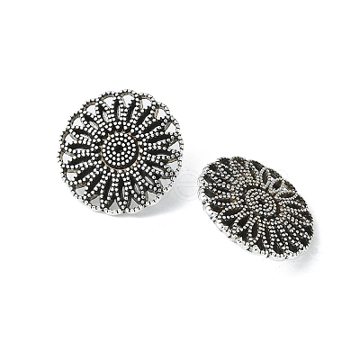 Tibetan Style Alloy Shank Buttons X-TIBE-R179-AS-LF-1
