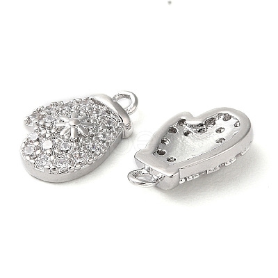 Brass Micro Pave Cubic Zirconia Charms KK-F862-06P-1