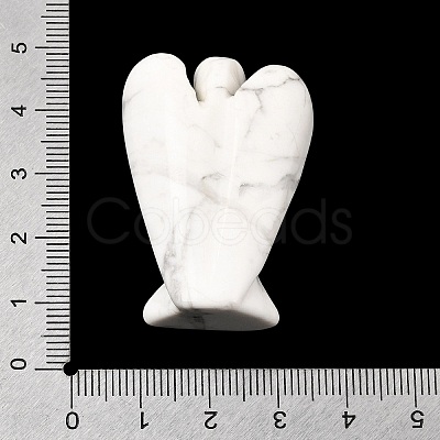 Natural Howlite Angel Figurine DJEW-N006-01A-12-1
