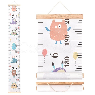 Creative Cartoon Decorative Home Canvas Hanging Height Measurement Ruler HJEW-WH0042-47B-1