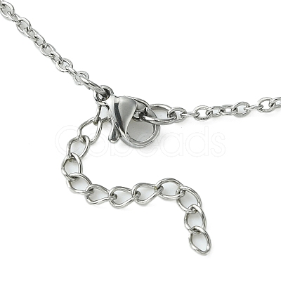 Tarnish Resistant 304 Stainless Steel Cable Chains Macrame Pouch Empty Stone Holder for Pendant Necklaces Making NJEW-TA00086-01-1