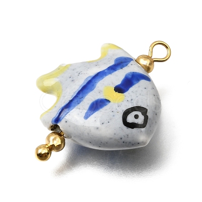 Ocean Themed Hand Painted Ceramic Porcelain Pendants PR-CBA0027-05G-1