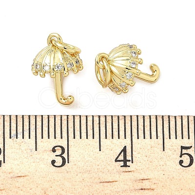 Brass Micro Pave Clear Cubic Zirconia Pendants KK-Z120-59B-G-1