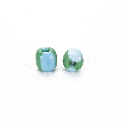 8/0 Two Tone Opaque Glass Seed Beads SEED-T006-01C-A08-1