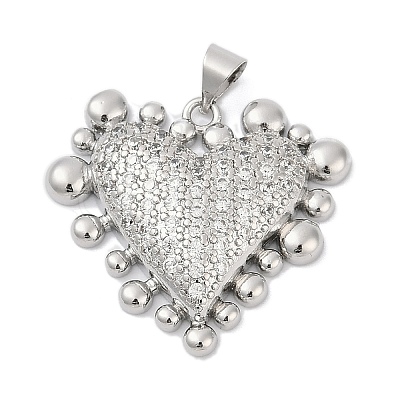 Brass Micro Pave Cubic Zirconia Pendants KK-A241-07P-1