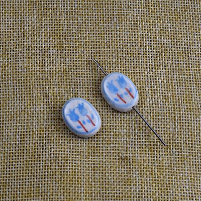 Handmade Porcelain Beads PORC-WH0013-20C-04-1