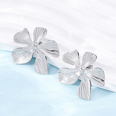 304 Stainless Steel Stud Earrings for Women EJEW-K306-20P-1
