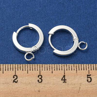 201 Stainless Steel Huggie Hoop Earrings Findings STAS-A167-01F-S-1