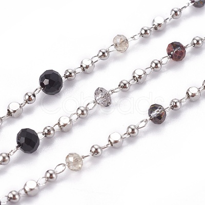Handmade Glass Beaded Chains CHC-K007-G04-P-1