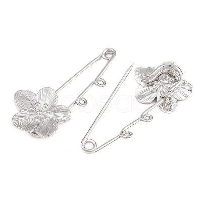 Peach Blossom 304 Stainless Steel Safety Pins Brooch Findings SA-CBA098D-14B-P02-1