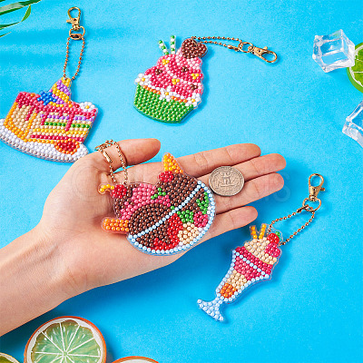Ice Cream Cake Dessert DIY Diamond Painting Pendant Decoration Kits DIY-TA0010-76-1