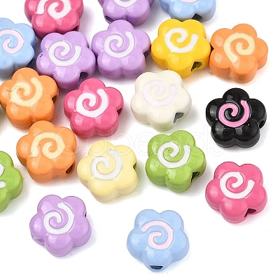 20Pcs Baking Paint Alloy Beads FIND-YW0010-75-1