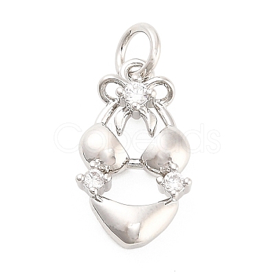 Brass Micro Pave Cubic Zirconia Pendants KK-H527-06A-P-1