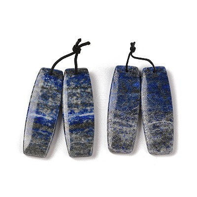 2Pcs Natural Lapis Lazuli Pendants G-A228-02I-1