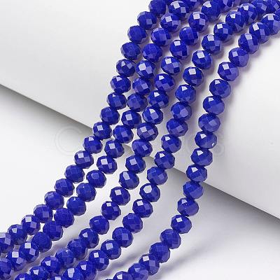 Opaque Solid Color Glass Beads Strands EGLA-A034-P1mm-D07-1