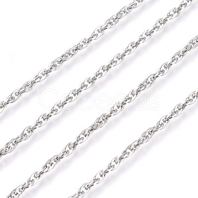 Tarnish Resistant 304 Stainless Steel Rope Chains CHS-L024-016B-1
